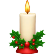 christmas candle sticker