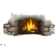 Stone fireplace  sticker