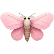 Moth in pink pastel color sticker
