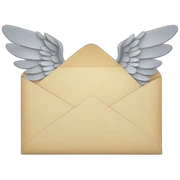 envelope with wings sticker