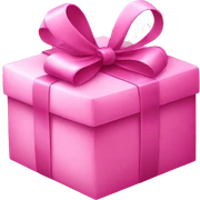 Pink present sticker