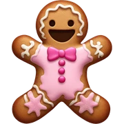 Pink gingerbread sticker