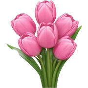 Bouquet of pink tulips sticker