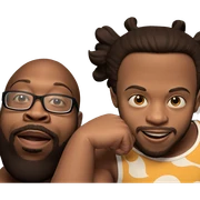 happy boys in tank tops sticker