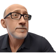 stylish male with glasses sticker