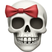 Skull with bow sticker