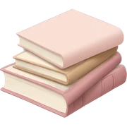 aesthetic book stack beige and light pink sticker