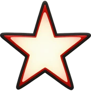 red star with black outline sticker