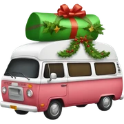 Camper van Christmas sticker