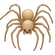 Beige spider sticker
