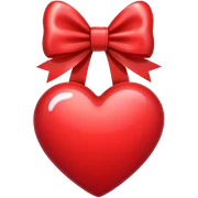 heart with bow sticker