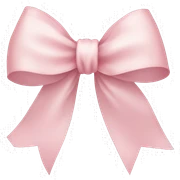 light pink ribbon bow sticker
