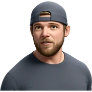 mature male in baseball cap sticker