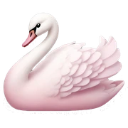 pastel pink swan sticker