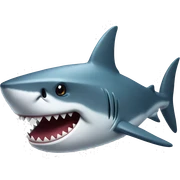 Shark with a top hat sticker