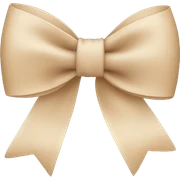 beige bow sticker