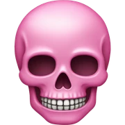 pink skull sticker