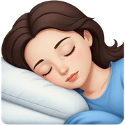 Brunette girl sleepin sticker