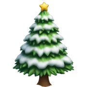 christmas tree with snow sticker