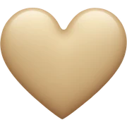 Beige heart sticker