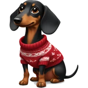 dachshund in a sweater sticker