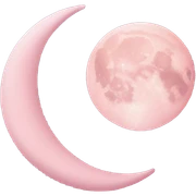 Pastel pink moon sticker