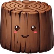 Tree-log-shaped-chocolate sticker