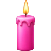 pink candle  sticker