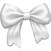 white satin bow sticker