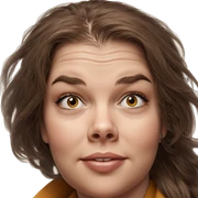brown haired girl portrait sticker