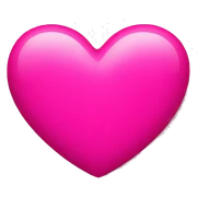 hot pink heart sticker