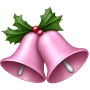 Light pink Christmas bells sticker