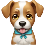 Cute dog with a bow  sticker