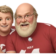 two boys smiling together sticker
