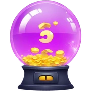 gamble crystal ball with a timer sticker