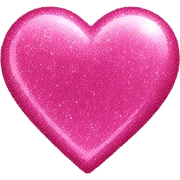 Pink glitter heart sticker