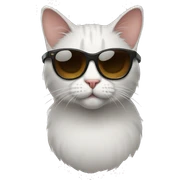 Cat with sunglasses sticker