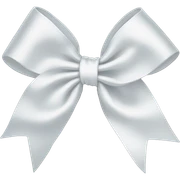 white satin bow sticker