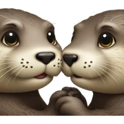 Otters in love sticker