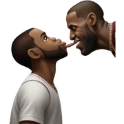 LeBron James kissing sticker