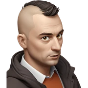 portrait of a solo boy sticker