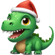 christmas dinosaur  sticker
