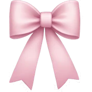 Light pink bow sticker
