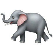 Elefant on a bird sticker