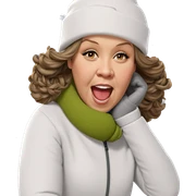girl in snow hat sticker