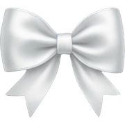 white satin bow sticker