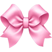 baby pink bow sticker