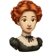 red hair victorian woman sticker