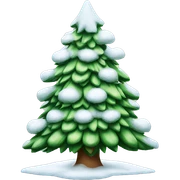 christmas tree with snow sticker