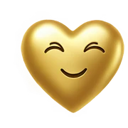 gold heart with sparkle sticker